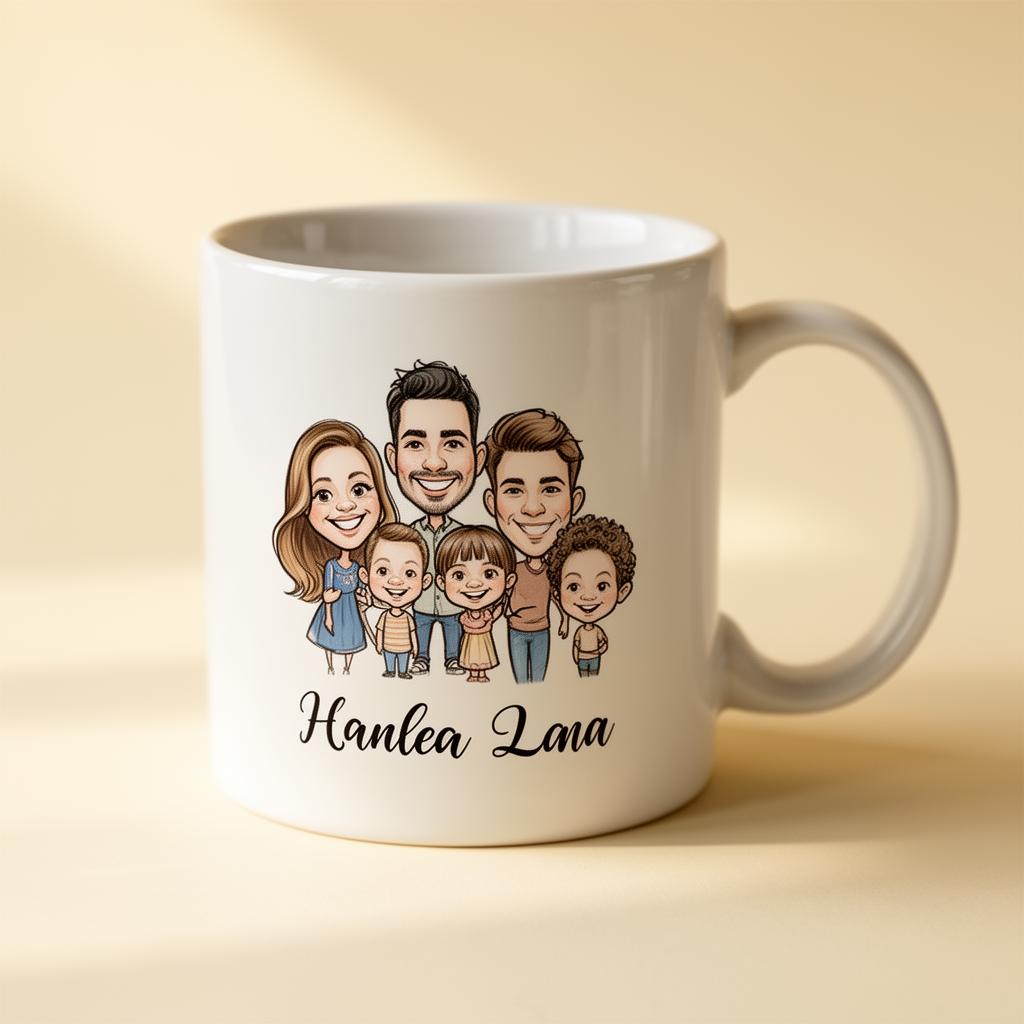 Family Caricature Mug